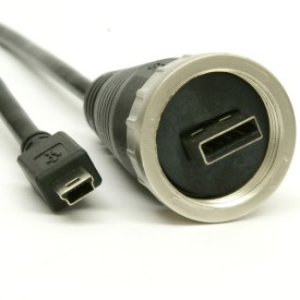 Zinc Alloy A Male to Mini-B Male Cable