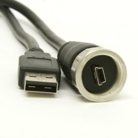 Zinc Alloy Mini-B Male to A Male Cable