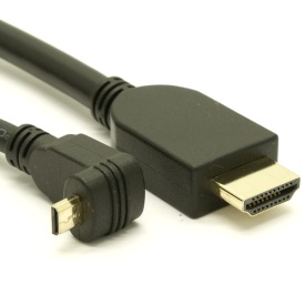 HDMI 1.4 Up Angle Micro to Straight A