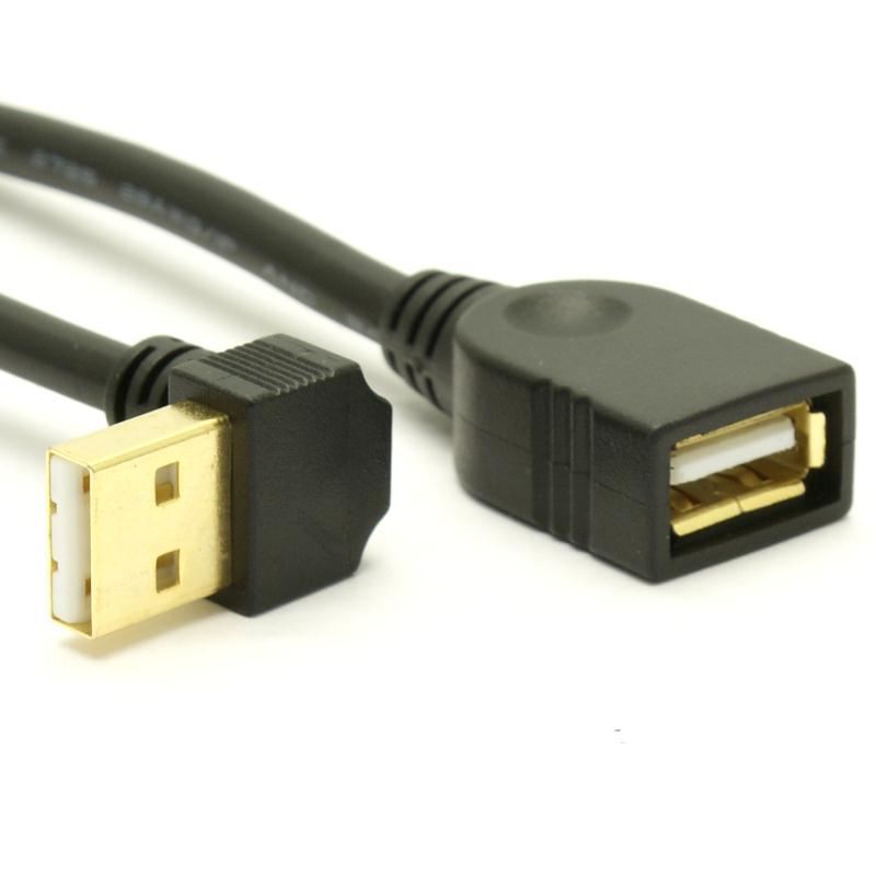 Usb Right Angled Cm Extension Cable Adapter Lead A Male Plug To