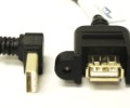 USB Up Angle Cable - Panel Mountable