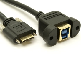 Panel-Mount USB 3.0 Type-B to Micro-B Cable -- DataPro