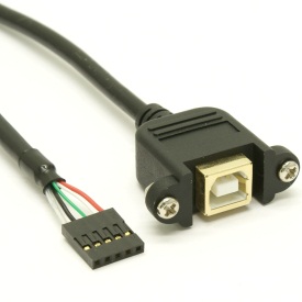 USB B Female Panel to Header (Molex type)