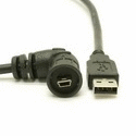 USB Waterproof Right Angle Mini-B Connector