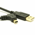 USB 2.0 Cable - Mini-B Left Angle, Deep Well