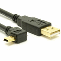 USB 2.0 A to Left Angle Mini-B Cable - LSZH