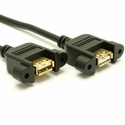 USB 2.0 Dual Panel Mount Extension Cable
