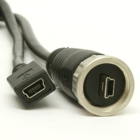 Zinc Alloy Mini-B Male to Female Cable
