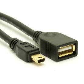 USB Mini-B Male to A Female