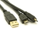 USB 2.0 A to 2 USB Micro-B Male